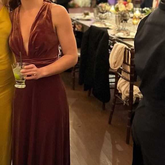 Revelry Dylan Velvet Dress - terracotta - Picture 7 of 7